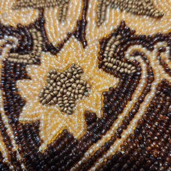 Vintage 24" Hard to Find  Glass Brown, Cream and Taupe Beads that are a Hand Bea - Picture 5 of 12